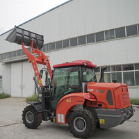 Chargeuse sur pneus diesel 4x4 1500 kg 2000 kg avec commande par joystick hydraulique, pompe et boîte de vitesses haute efficacité, moteur Kubota/Yanma/YunNei