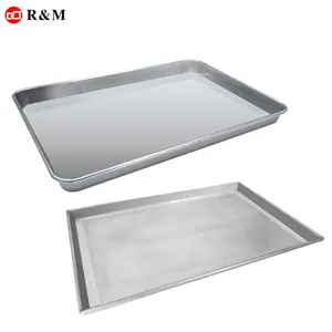 Aluminium Bakken Staal Dienblad Aluminium Pan Zilveren Spiegel Plated Voedsel Bakken Serveren Keuken Lade Rack Set Stalen Bakken Pan