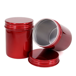 Barattoli in Alluminio dal Design Unico, Contenitori Metallici con Coperchio a Vite, Contenitori Durevoli in Alluminio per Conservazione - Product Image 1