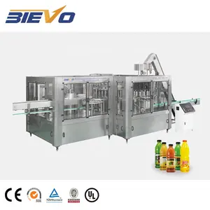 Factory Price Complete Automatic 3 in 1 Juice Filling Machine For Orange Pineapple Juice
