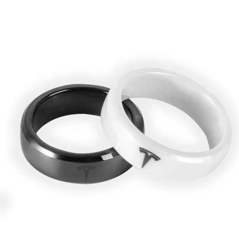 Hansshow Custom Logo Auto Schlüssel ring Modell 3 Keramik Rfid Nfc Smart Ring für Tesla Model 3