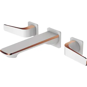 DQOK Hot Sell Built-in type Separating Brass Basin Taps Multicolor Chrome Single Hole Hot And Cold Basin Sink Faucet