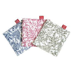 Sous-verre carré en tissu Quiet Home, en coton double couche, isolant thermique, imprimé floral, durable, rouge, bleu, vert - Product Image 4