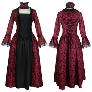 Vestido Victoriano para Mujer, Disfraz de Halloween para Adultos, Disfraz de Película de Televisión, Estilo Gótico de Manga Larga - Product Image 2