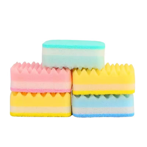 Household Kitchen Sponge <b>Scrub</b> Pad Eco-friendly Color Sponge <b>Brush</b> Thickened Durable Clean Dishwashing Cloth Factory Wholesale - Product Image 1