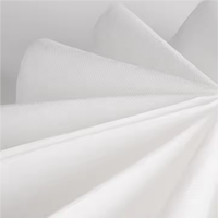 Tissus non tissés écologiques 100% polyester, rouleaux de tissu non tissé PET Spunbond pour la décoration intérieure, tissu non tissé