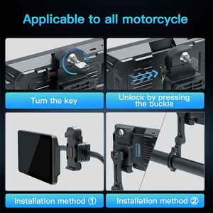 Carabc 7 inch xe máy Carplay GPS navigation màn hình Moto Android tự động cảm ứng hiển thị nhanh chóng dễ dàng loại bỏ Chống Trộm - Product Image 5