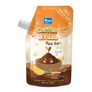 Y752 YOKO GOLD COFFEE & YUZU SPA SALT 350g. Exfoliant Corporel Extra Fort à l'Huile de Coco et au Sel Naturel - Product Image 6