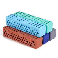 Caja de Esterilización Dental Perforada Autoclavable, Estuche de Almacenamiento de Instrumentos de Plástico Resistente a Altas Temperaturas para Fresas y Limas Endodónticas