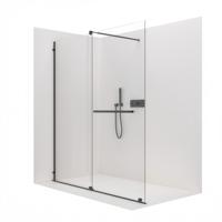 Panneaux rectangulaires modernes en verre trempé et portes de douche à écran fixe élégants et pratiques pour les hôtels et les villas