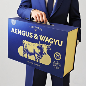 Tùy chỉnh Nhiệt Cách Nhiệt bao bì carton nhiệt có thể gập lại chất béo wagyu thịt bò A5 thịt bít tết vận chuyển ướp lạnh cách điện bao bì hộp - Product Image 1