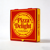 Boîte à pizza carrée ondulée TongKun, personnalisée, imprimée en flexographie, écologique, recyclable, avec pelliculage mat, empilable, jetable