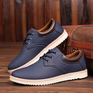 Zapatos de Trabajo para Hombre, de Corte Bajo, Impermeables y Antideslizantes, de Cuero, Ligeros, para Correr, Casuales, Modernos, para Caminar - Product Image 1