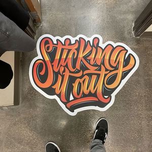 Custom Anti-Uv <b>Vinyl</b> Sticker Advertising Decoration Waterproof and Anti-Slip Floor Graphics for Promotional Gifts - Product Image 3