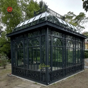 Decoración de jardín al aire libre Sun Room Orangery Hierro forjado Gazebo grande para la venta - Product Image 3