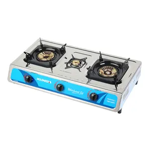 Xunda Manufacturer Wok Burner Home Kitchen Appliances 3 Burner Cooking Gas Stove