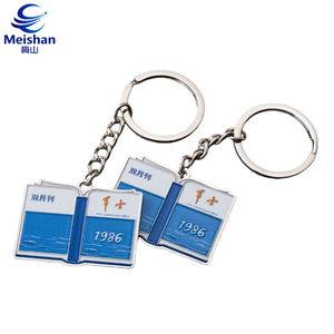 Llavero metálico redondo mate de aleación de zinc Meishan personalizado, resistente al óxido, con insignia escolar 3D hueca y esmaltada para ex alumnos - Product Image 5