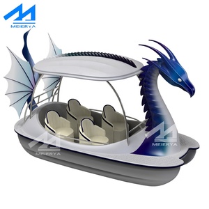 Bote de pedal eléctrico para 5 personas, bote de dragón de plástico PPR para entretenimiento en parques acuáticos y ocio a la deriva para actividades al aire libre - Product Image 1