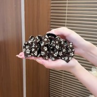 Nouvelle mode : Pinces à cheveux pour femmes, pinces requin pour filles, pinces à queue de cheval rétro à imprimé floral, accessoires capillaires pour filles