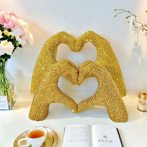 Estatuas Decorativas Modernas de Resina para Exhibición en Tiendas, Figuras Creativas Personalizadas de Poliresina, Escultura de Gesto de Mano para el <span class=keywords><strong>AMOR</strong></span> - Product Image 2