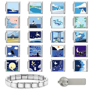 Module de breloques italiennes DIY, paysage naturel extérieur, bracelet, bijoux de mode - Product Image 4