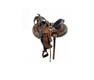 Selle de cheval moderne en cuir véritable, style western anglais, produits d'équitation de haute qualité, légère et confortable - Product Image 6