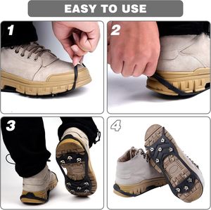 Crampones de Tracción para Hielo, Duraderos, con 8 Púas de Acero, para Zapatos y <span class=keywords><strong>Botas</strong></span> - Product Image 2