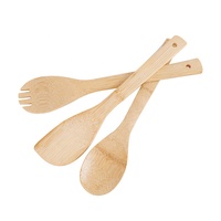 Juego de Utensilios de Cocina de Bambú Natural con Logotipo Personalizado al por Mayor, Vajilla de Madera Económica en Oferta