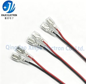 定制4.8mm 6.3mm母铲形连接器线束UL1007红黑线PVC绝缘压接端子电缆用于电气连接 - Product Image 2