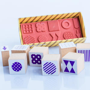 Sello de Madera Creativo Personalizado de <span class=keywords><strong>Venta</strong></span> Caliente, Sello de Goma de Madera No Tóxico para Manualidades Infantiles con Caja - Product Image 3