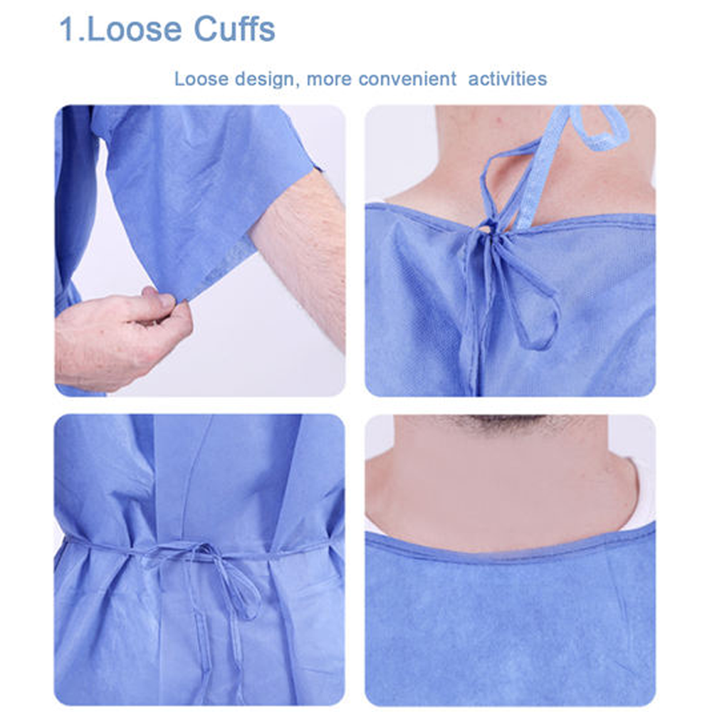 Халат для пациентов одноразовая Мужская Больничная Униформа Водонепроницаемая оптовая продажа больничных нарядов для пациентов
