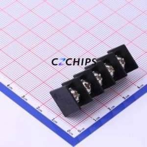 KF25C-7.62-5P Barrier Terminal Block Through hole Component (THT),P=7.62mm Connector Two Sides 7.62mm 1x5P Straight Pin - Product Image 1
