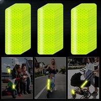 30 pièces de ruban réfléchissant, 3 cm x 8 cm, autocollants imperméables auto-adhésifs, utilisation en extérieur sur vélo/camion/voiture/moto/vêtements/casque