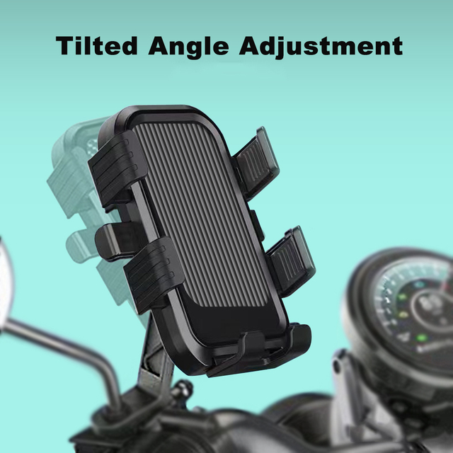 2026 Motorcycle/E-Bike/Scooter Rear Mirror Clip Phone Holder with Alloy Flexible Design 360 Rotation & Quick Release