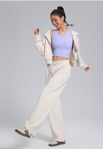 Produttori di <span class=keywords><strong>Cardigan</strong></span> con cerniera Casual donna donna con cappuccio caldo pile di cotone 360 GSM Outdoor abbigliamento sportivo da corsa giacca da allenamento - Product Image 5