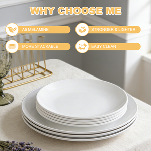 Vajilla de Melamina de Alta Gama, Personalizable y Sostenible, con Platos Blancos, Apta <span class=keywords><strong>para</strong></span> <span class=keywords><strong>Restaurantes</strong></span> y Hoteles - Product Image 2