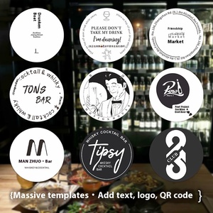 Tùy Chỉnh In Ấn Coaster Giấy Khách Sạn Nhà Hàng Dùng Một Lần Thấm Giấy Coaster Thanh Ktv Bia Cà Phê Coaster Mat Cho Đồ Uống - Product Image 3