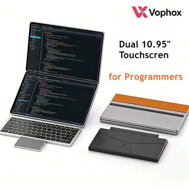 11 Inch Dual Screen Laptop for Programmers Portable 2 in 1 Coding Notebook Intel CPU Mini PC Mobile Developer Workstation OEM