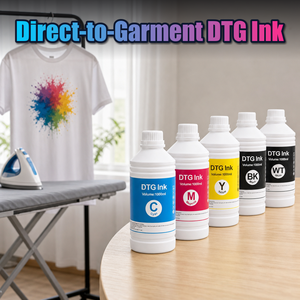Encre Pigment DTG 1000ML CMYK Blanc pour Têtes d'Impression StarFire Compatible Impression Coton T-Shirt Vente en Gros Fournisseur d'Usine - Product Image 1
