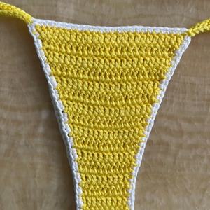 Conjunto de Bikini de Ganchillo Hecho a Mano con Diseño Personalizado, Estampado de Flores Pequeñas, Traje de Baño para Niñas, Bikini de Punto, Ropa de Playa, Traje de Baño para Mujer - Product Image 5