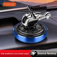 Diffuseur d'arômes solaire transfrontalier en plastique pour voiture, version mini Q, avec ornement hélicoptère rotatif pour parfum liquide