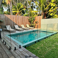 Poteau de fixation en verre en acier inoxydable moderne sur mesure pour clôture de piscine, garde-corps sans cadre pour balcon, escalier, terrasse, jardin, villa