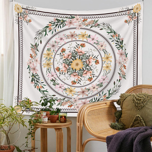 Mandala decorativa bohemia europea, tapiz tejido personalizado de algodón, manta estampada con diseño de <span class=keywords><strong>Aubusson</strong></span> - Product Image 5