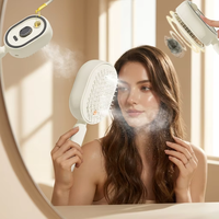 Nouvelle brosse massante électrique 3-en-1 OEM de qualité supérieure pour le cuir chevelu et l'application d'huile capillaire, avec fonction pulvérisation vapeur et peigne massant