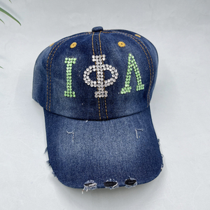 Cappello con Design a Lettere a Tema Confraternita Universitaria NCNW HOJ Iota Phi Lambda, Regalo Perfetto per le Tue Sorelle della Confraternita - Product Image 1