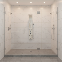 Colonne de douche murale moderne en acier inoxydable 304 avec panneau thermostatique à poignée unique, jets et pommeau de douche pluie massant
