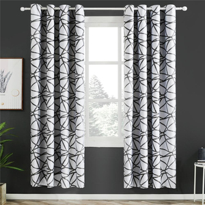 Sọc Không Thường Xuyên Trang Trí Dây Giày Panels Drapes Sóng Hình Học Blackout Rèm Cho Phòng Khách Khách Sạn Cửa Sổ - Product Image 3