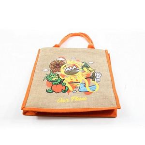 Sac de shopping en toile de jute recyclée personnalisé de haute qualité avec poignée, sac de shopping en toile de jute naturelle pliable et économique - Product Image 4