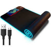 Alas Mouse Gaming Karet RGB 800x300x4mm dengan Pengisi Daya Ponsel Nirkabel Qi Pengisian Cepat untuk IOS Android Penggunaan Kantor Tersedia