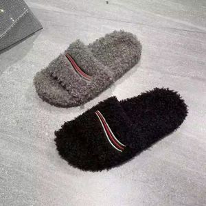 Chaussures femme 2025, pantoufles à plateforme, fourrées, avec broderie, chaudes - Product Image 5